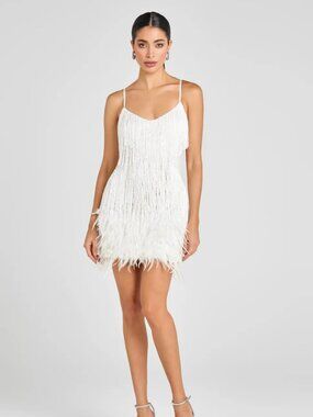 Nadine Merabi Lottie White Dress Size S/M